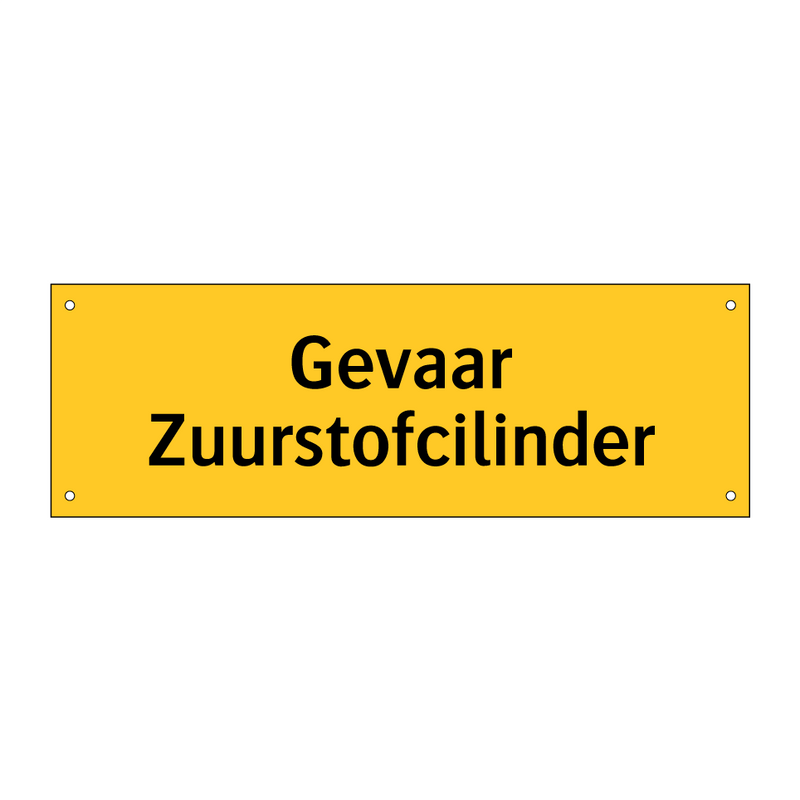 Gevaar Zuurstofcilinder & Gevaar Zuurstofcilinder & Gevaar Zuurstofcilinder