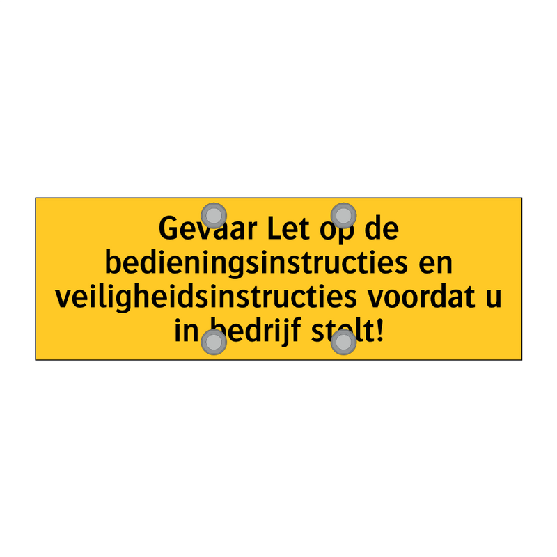 Gevaar Let op de bedieningsinstructies en /.../ & Gevaar Let op de bedieningsinstructies en /.../