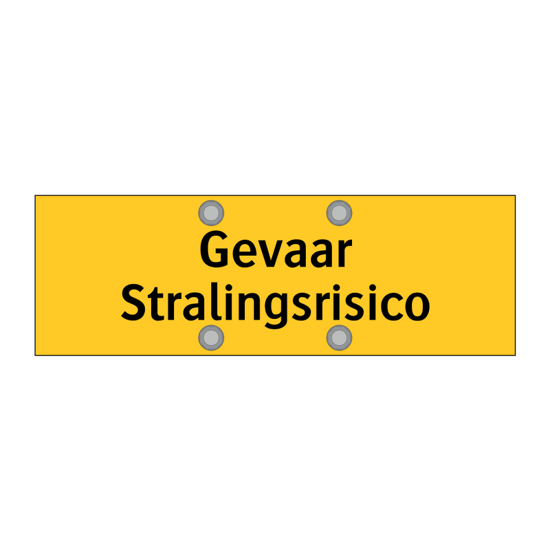 Gevaar Stralingsrisico & Gevaar Stralingsrisico & Gevaar Stralingsrisico