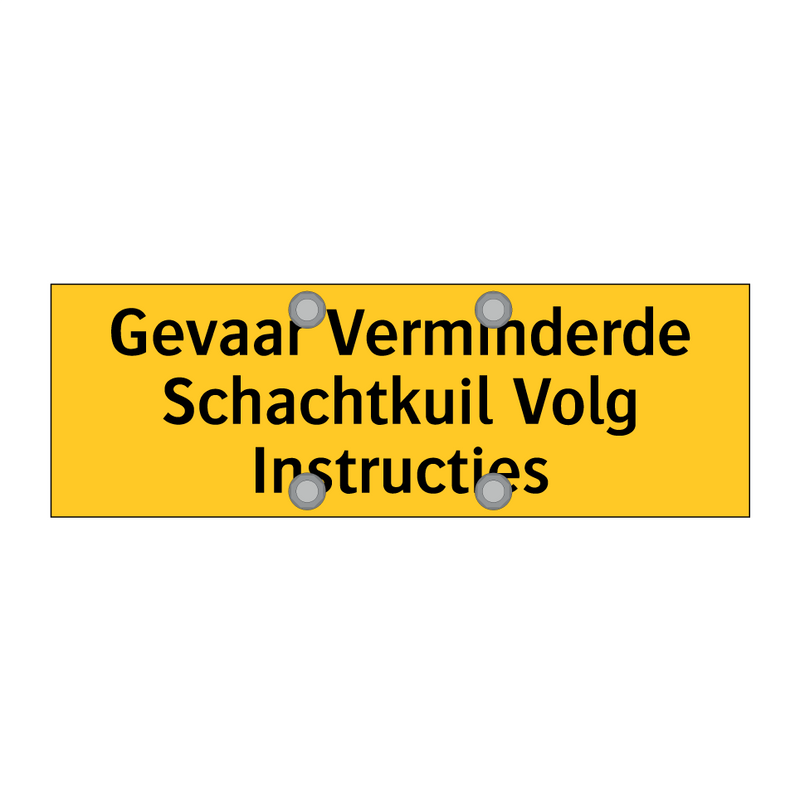 Gevaar Verminderde Schachtkuil Volg Instructies & Gevaar Verminderde Schachtkuil Volg Instructies