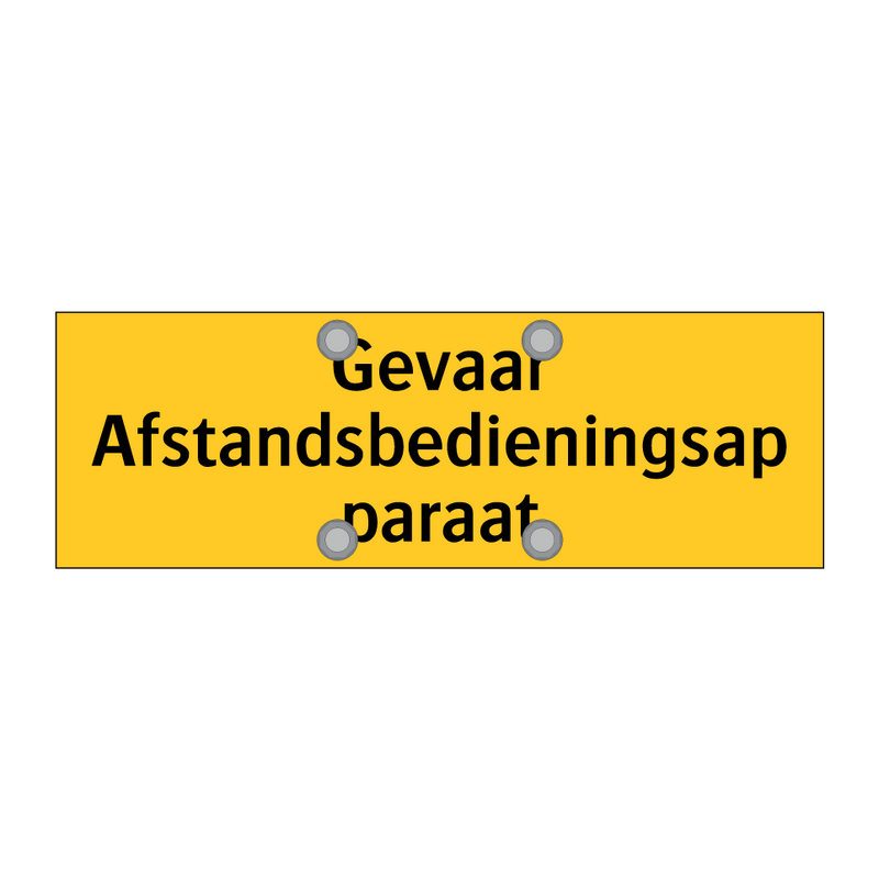 Gevaar Afstandsbedieningsapparaat & Gevaar Afstandsbedieningsapparaat