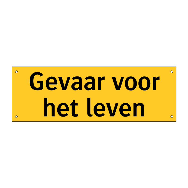 Gevaar voor het leven & Gevaar voor het leven & Gevaar voor het leven & Gevaar voor het leven