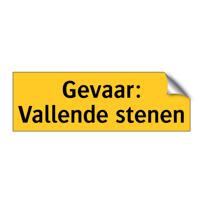 Gevaar: Vallende stenen & Gevaar: Vallende stenen & Gevaar: Vallende stenen