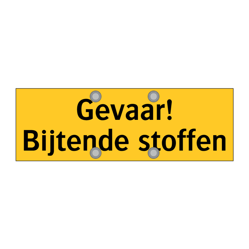 Gevaar! Bijtende stoffen & Gevaar! Bijtende stoffen & Gevaar! Bijtende stoffen