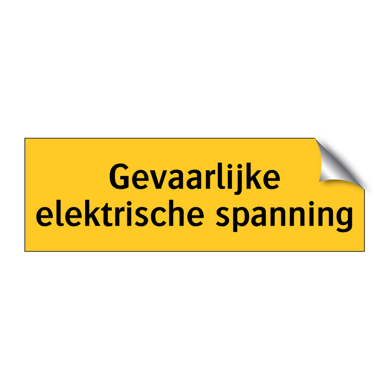 Gevaarlijke elektrische spanning & Gevaarlijke elektrische spanning