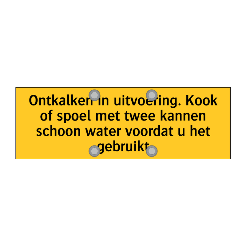 Ontkalken in uitvoering. Kook of spoel met twee kannen /.../