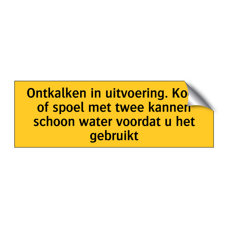 Ontkalken in uitvoering. Kook of spoel met twee kannen /.../