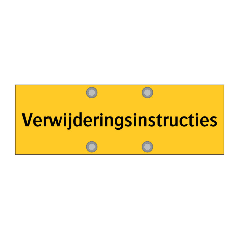 Verwijderingsinstructies & Verwijderingsinstructies & Verwijderingsinstructies