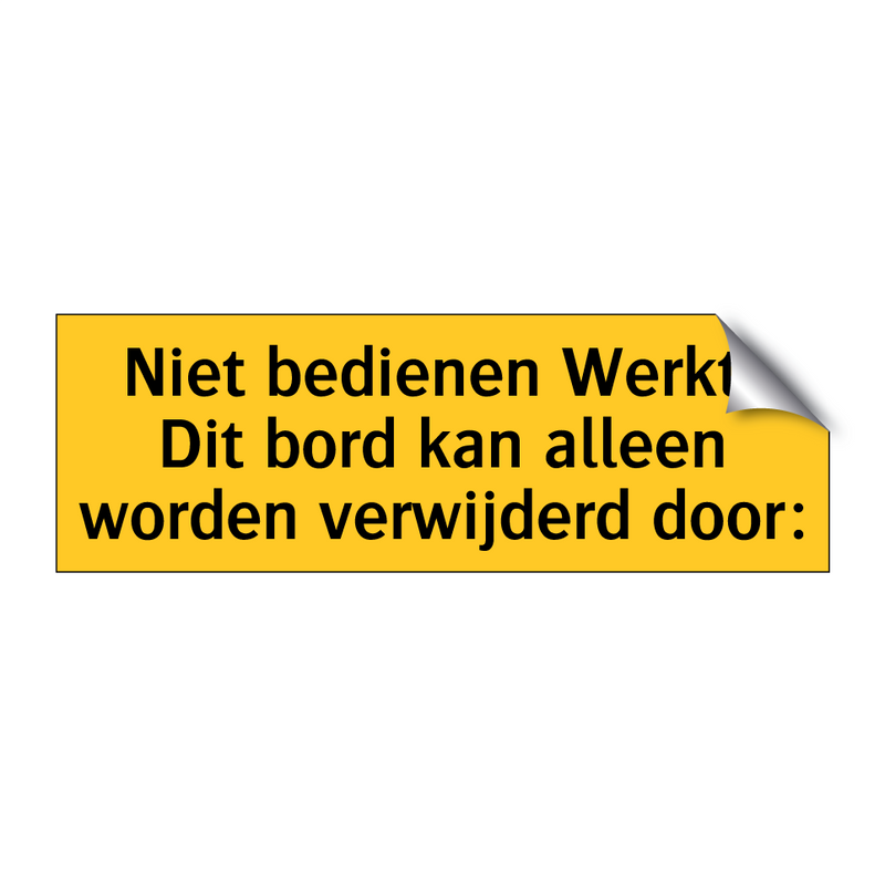 Niet bedienen Werkt: Dit bord kan alleen worden /.../