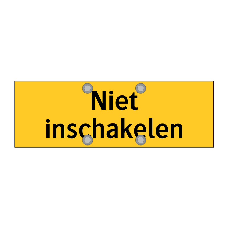 Niet inschakelen & Niet inschakelen & Niet inschakelen