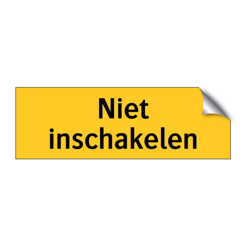 Niet inschakelen & Niet inschakelen & Niet inschakelen & Niet inschakelen