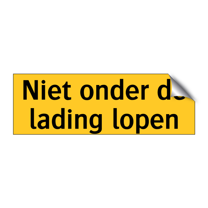 Niet onder de lading lopen & Niet onder de lading lopen & Niet onder de lading lopen