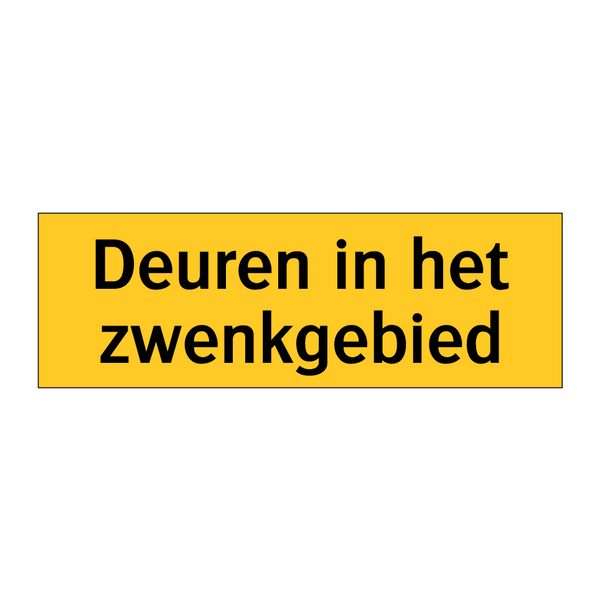 Deuren in het zwenkgebied & Deuren in het zwenkgebied & Deuren in het zwenkgebied