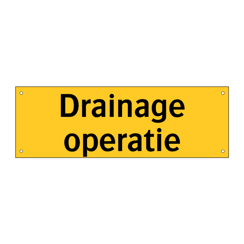 Drainage operatie