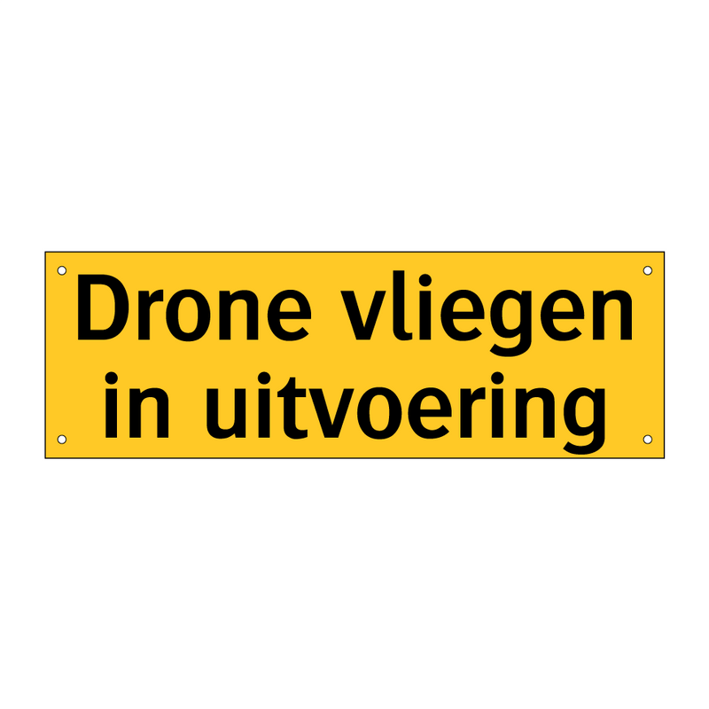 Drone vliegen in uitvoering