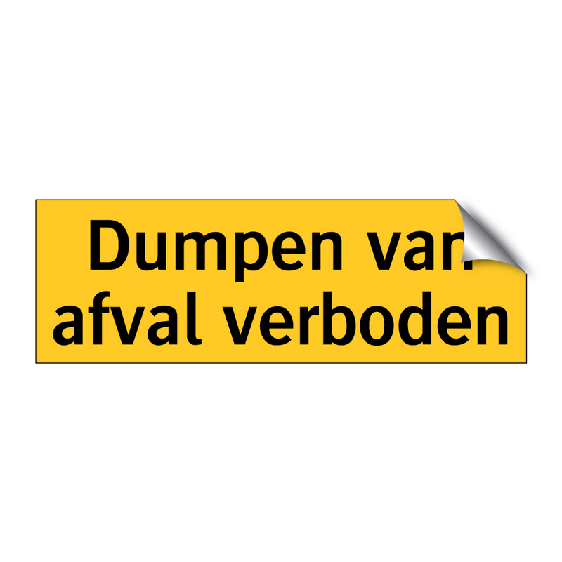 Dumpen van afval verboden