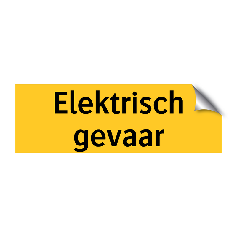 Elektrisch gevaar & Elektrisch gevaar & Elektrisch gevaar & Elektrisch gevaar