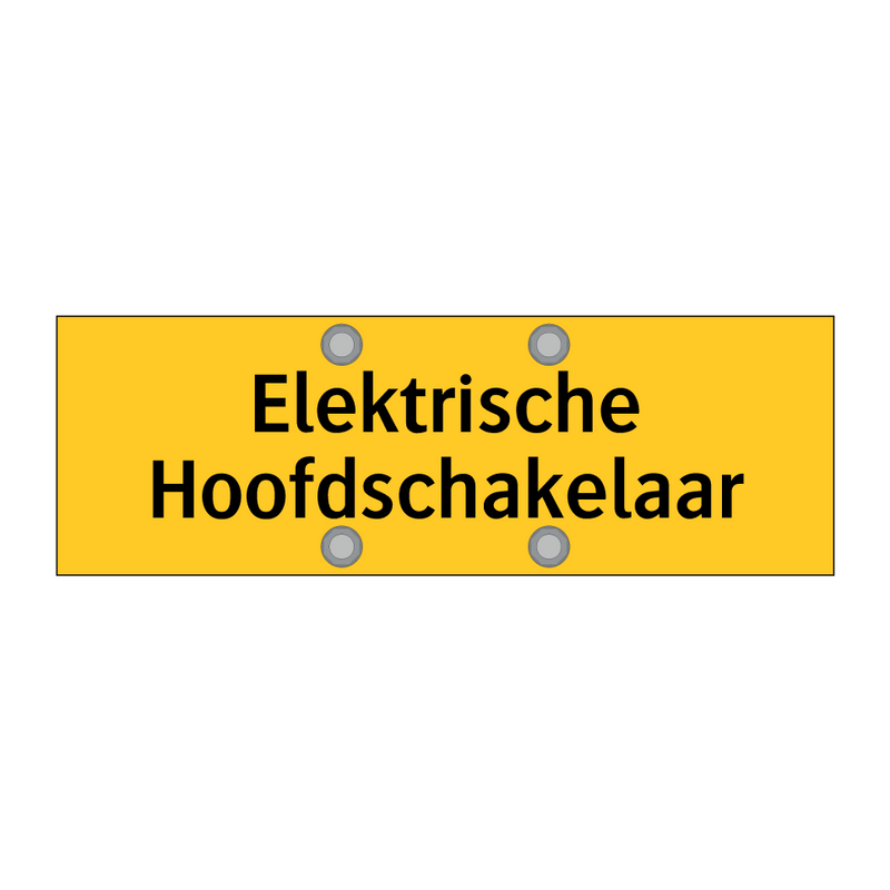 Elektrische Hoofdschakelaar