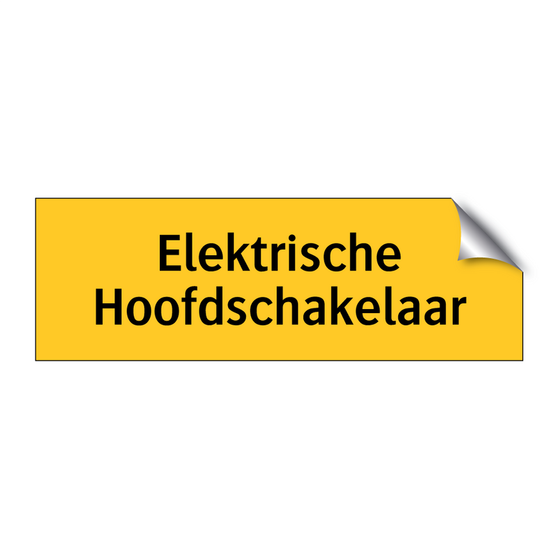 Elektrische Hoofdschakelaar