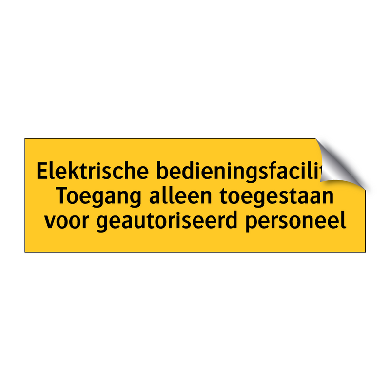 Elektrische bedieningsfaciliteit Toegang alleen /.../