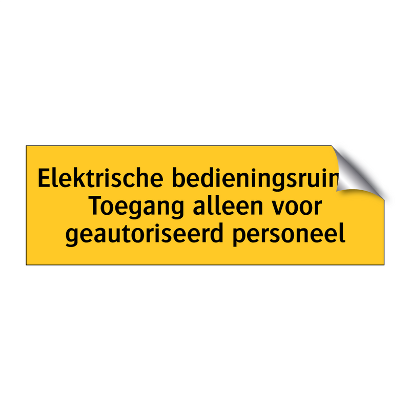 Elektrische bedieningsruimte Toegang alleen voor /.../