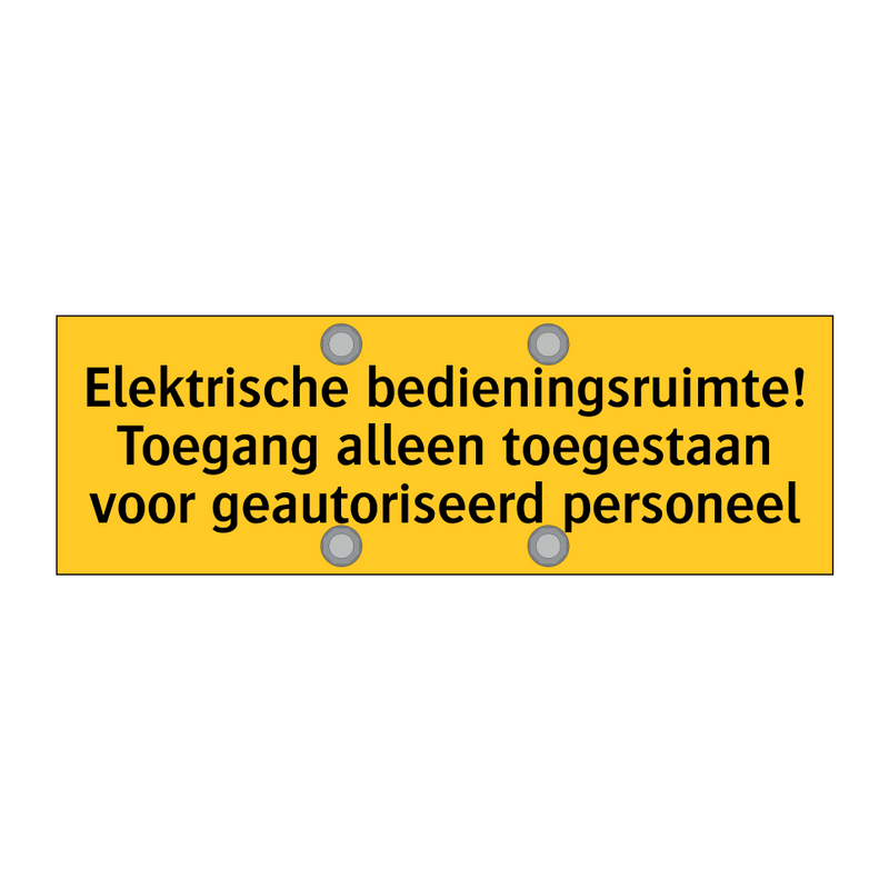 Elektrische bedieningsruimte! Toegang alleen /.../