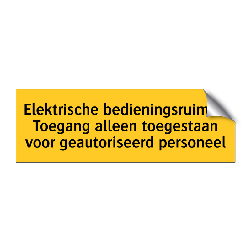 Elektrische bedieningsruimte! Toegang alleen /.../