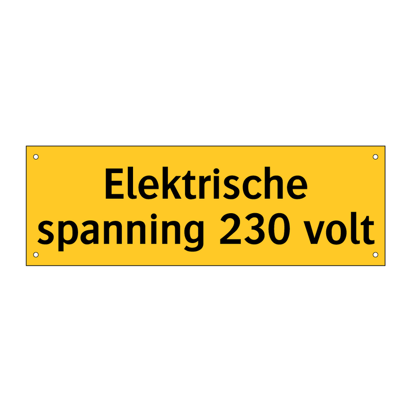 Elektrische spanning 230 volt