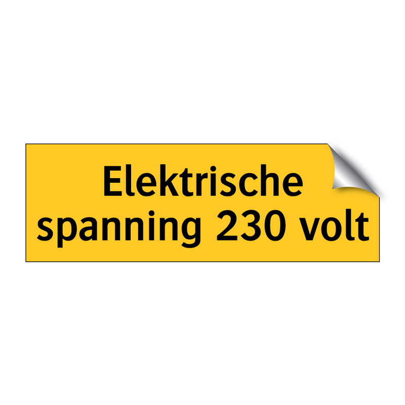 Elektrische spanning 230 volt