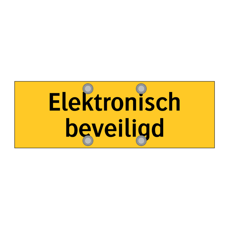 Elektronisch beveiligd & Elektronisch beveiligd & Elektronisch beveiligd