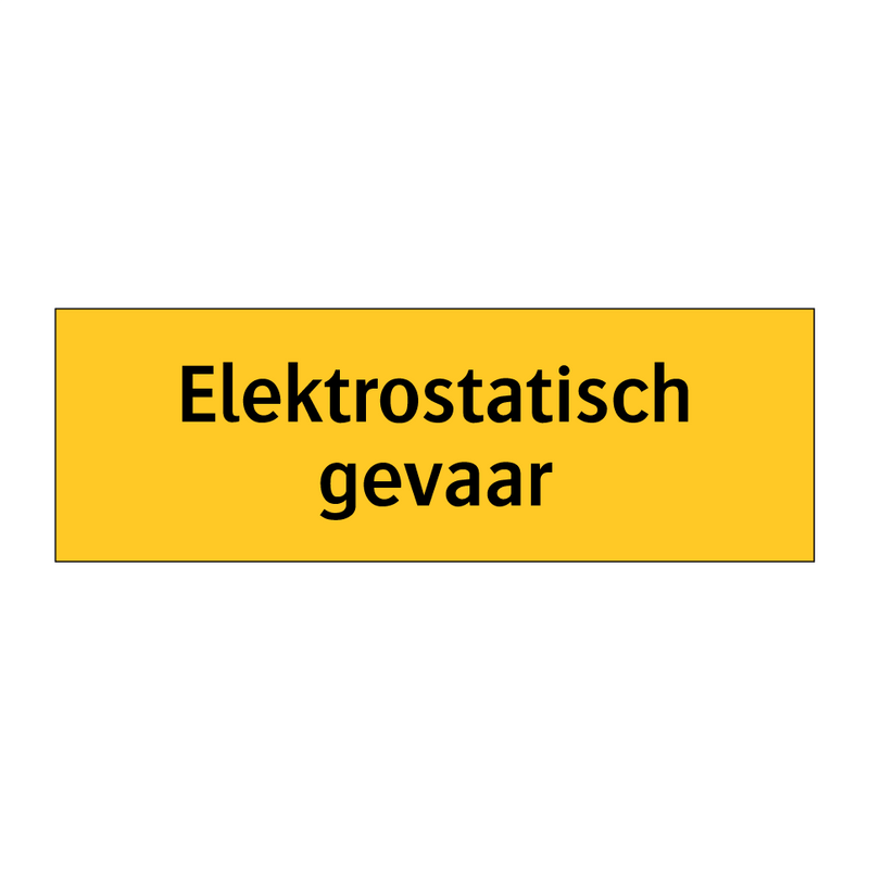 Elektrostatisch gevaar & Elektrostatisch gevaar & Elektrostatisch gevaar & Elektrostatisch gevaar