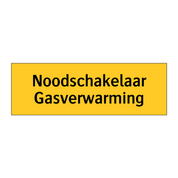 Noodschakelaar Gasverwarming & Noodschakelaar Gasverwarming & Noodschakelaar Gasverwarming