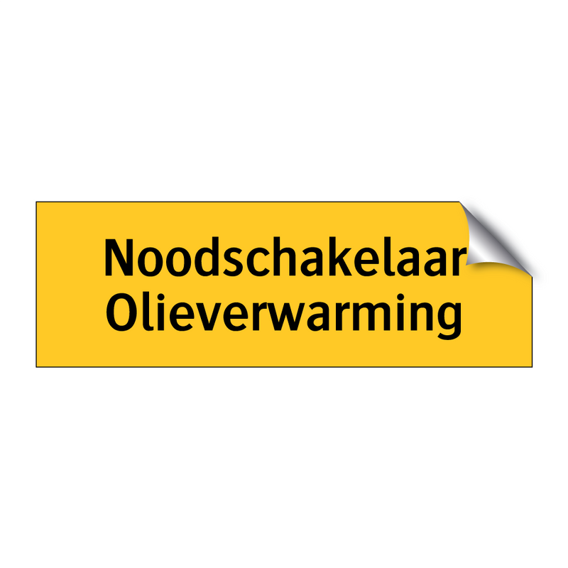 Noodschakelaar Olieverwarming & Noodschakelaar Olieverwarming & Noodschakelaar Olieverwarming