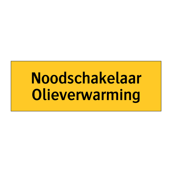 Noodschakelaar Olieverwarming & Noodschakelaar Olieverwarming & Noodschakelaar Olieverwarming