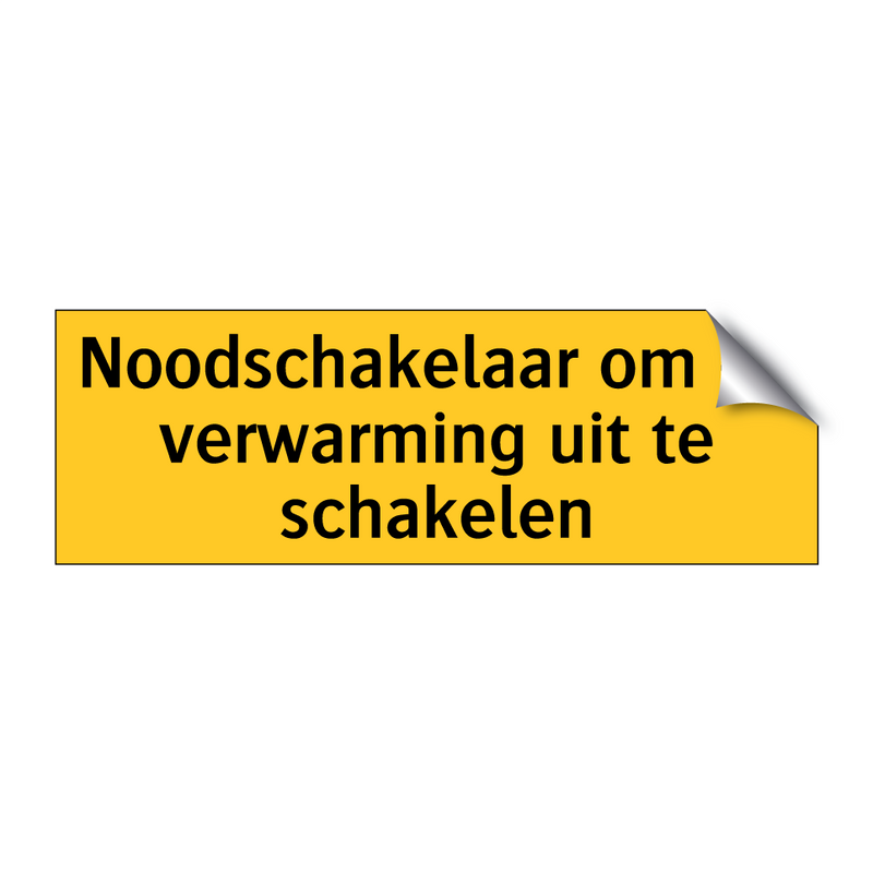 Noodschakelaar om de verwarming uit te schakelen & Noodschakelaar om de verwarming uit te schakelen