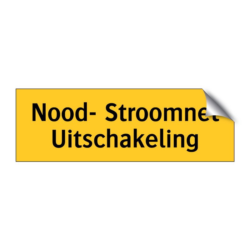 Nood- Stroomnet Uitschakeling & Nood- Stroomnet Uitschakeling & Nood- Stroomnet Uitschakeling