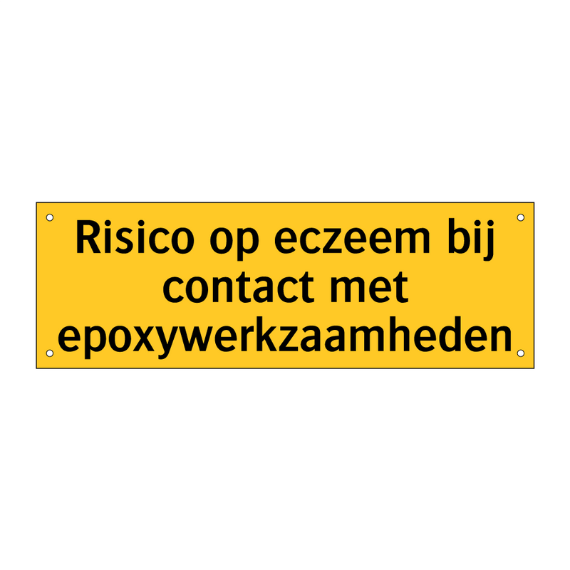 Risico op eczeem bij contact met epoxywerkzaamheden