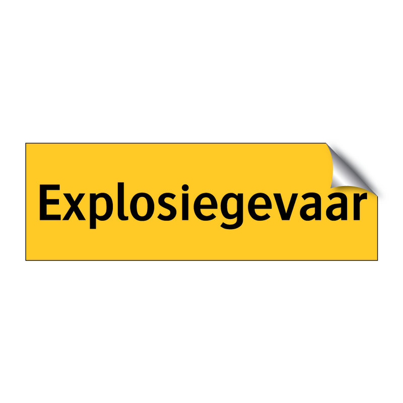 Explosiegevaar & Explosiegevaar & Explosiegevaar & Explosiegevaar