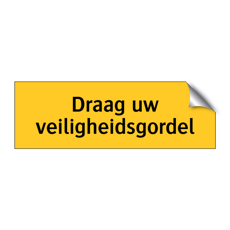 Draag uw veiligheidsgordel