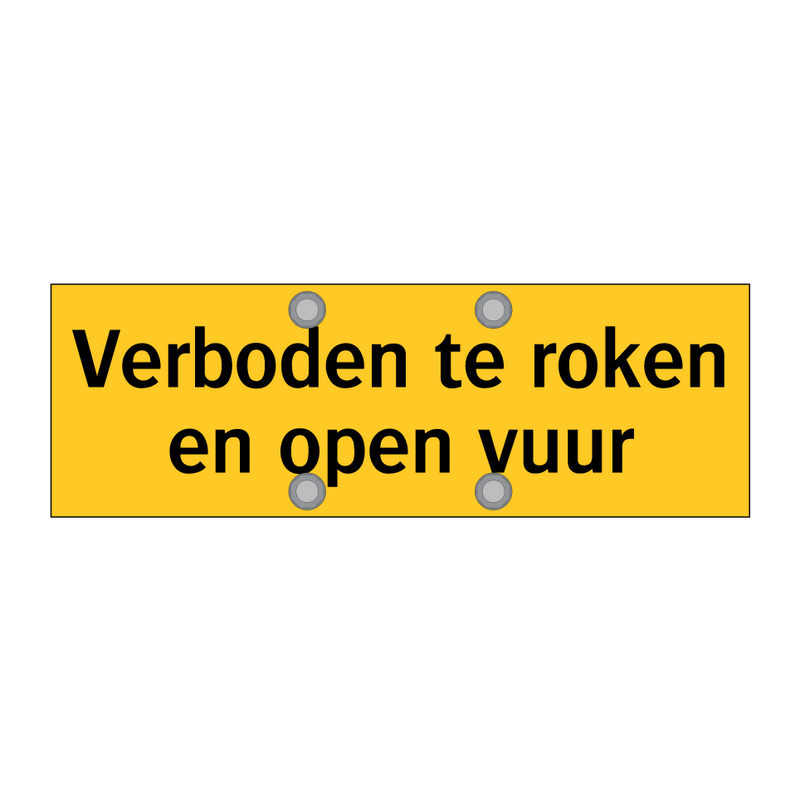 Verboden te roken en open vuur & Verboden te roken en open vuur & Verboden te roken en open vuur