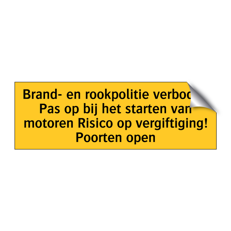 Brand- en rookpolitie verboden Pas op bij het starten /.../