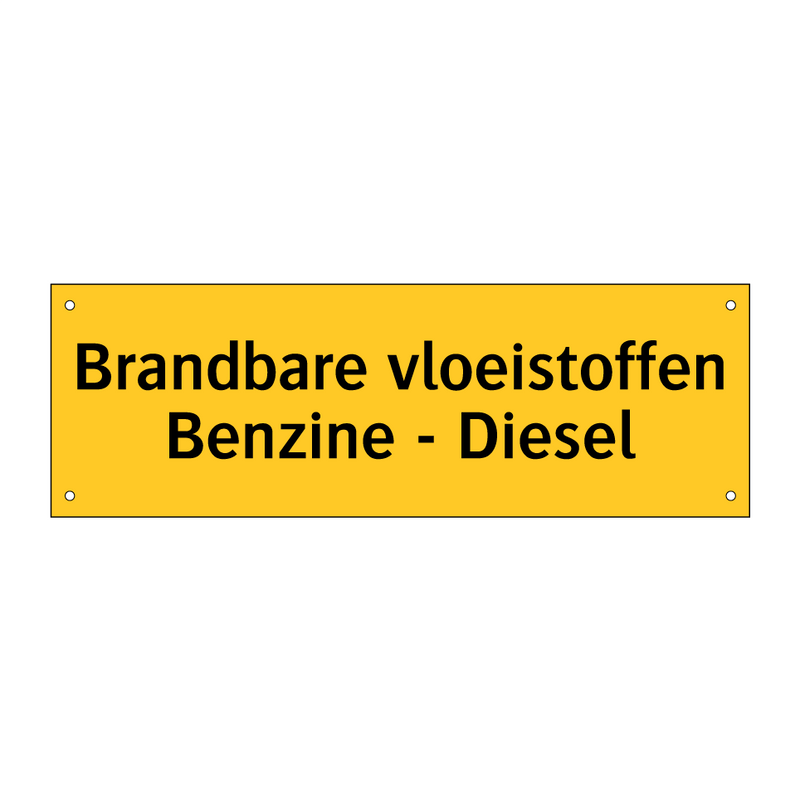 Brandbare vloeistoffen Benzine - Diesel