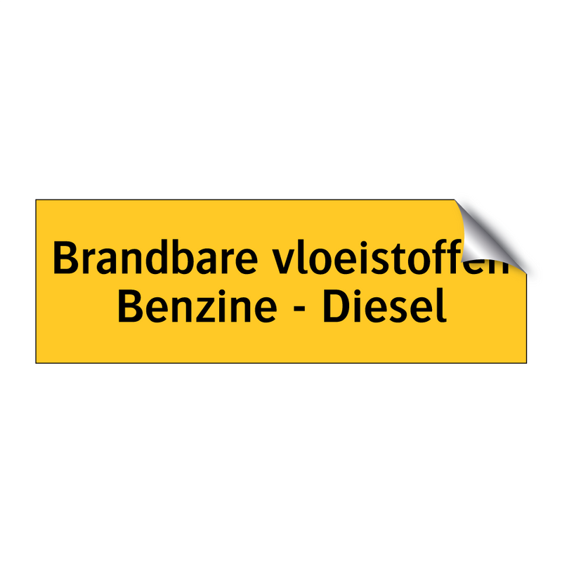 Brandbare vloeistoffen Benzine - Diesel