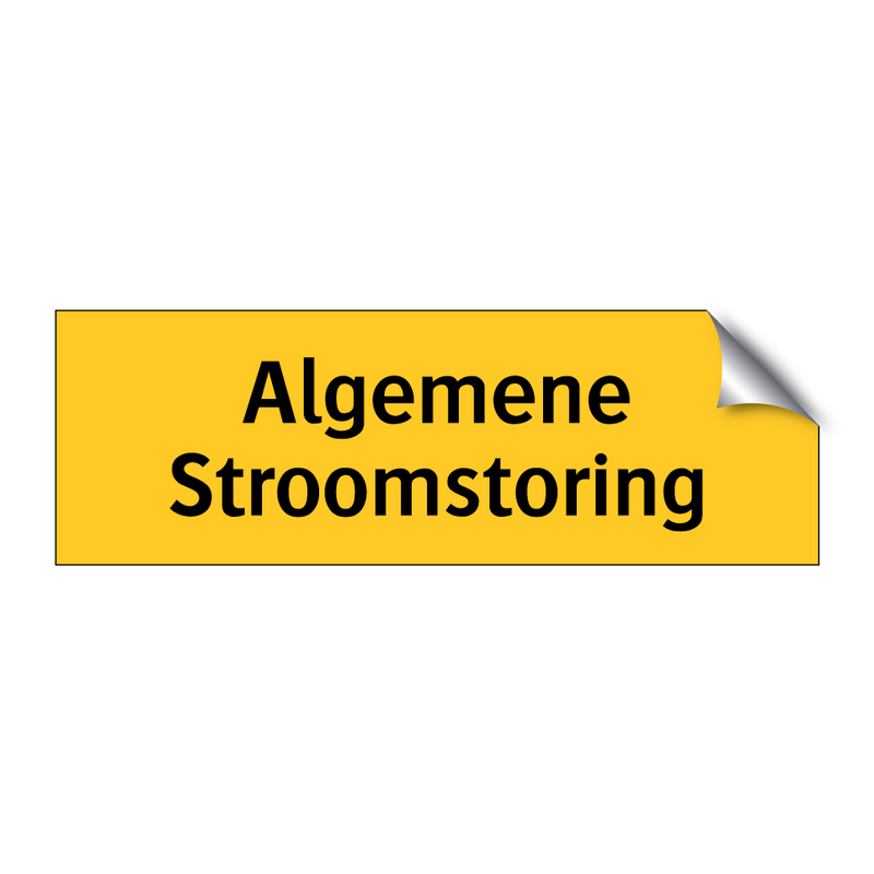 Algemene Stroomstoring & Algemene Stroomstoring & Algemene Stroomstoring & Algemene Stroomstoring