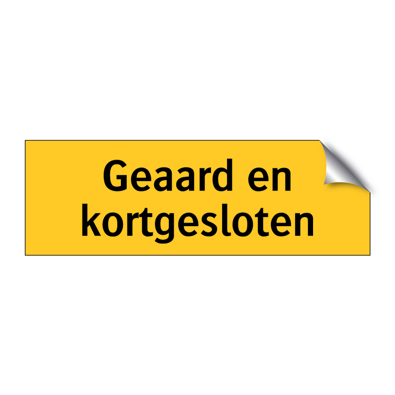 Geaard en kortgesloten & Geaard en kortgesloten & Geaard en kortgesloten & Geaard en kortgesloten