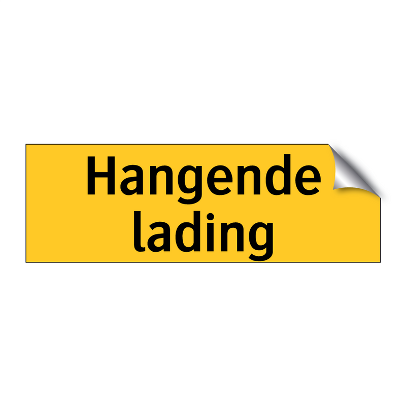 Hangende lading & Hangende lading & Hangende lading & Hangende lading