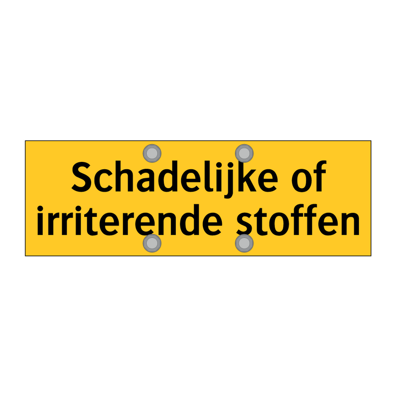 Schadelijke of irriterende stoffen