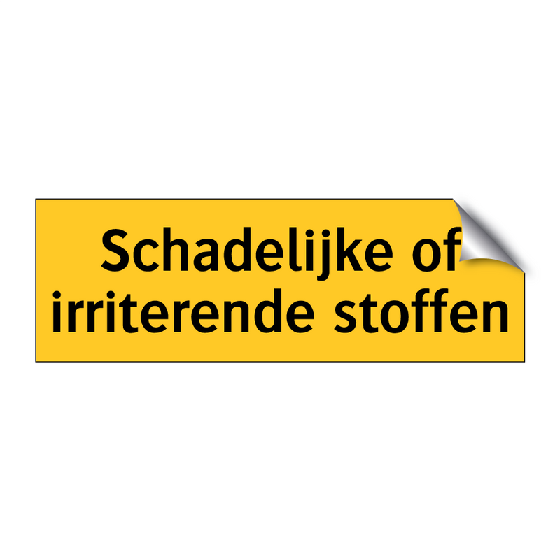 Schadelijke of irriterende stoffen