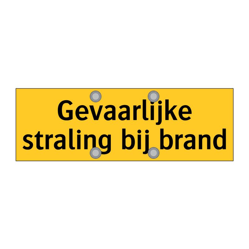 Gevaarlijke straling bij brand & Gevaarlijke straling bij brand & Gevaarlijke straling bij brand