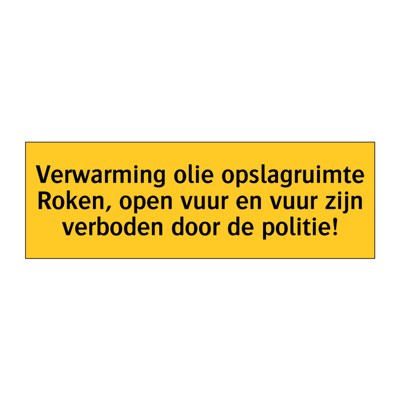 Verwarming olie opslagruimte Roken, open vuur en vuur /.../